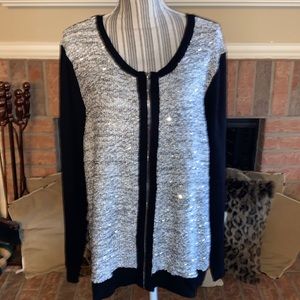 Lane Bryant | Festive Sequin Full Zip Sweater | Plus Size: 26/28 (4X)